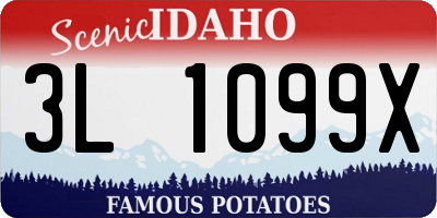 ID license plate 3L1099X