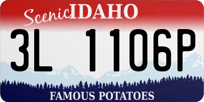 ID license plate 3L1106P
