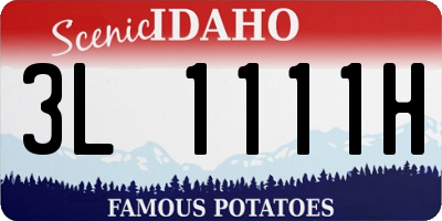 ID license plate 3L1111H