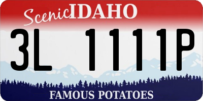 ID license plate 3L1111P
