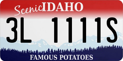 ID license plate 3L1111S