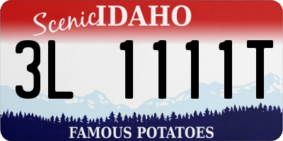 ID license plate 3L1111T