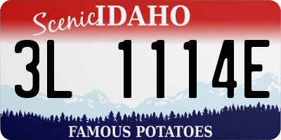 ID license plate 3L1114E
