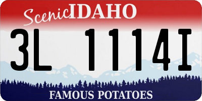 ID license plate 3L1114I