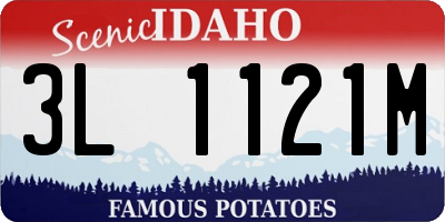 ID license plate 3L1121M