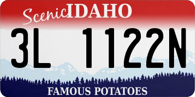 ID license plate 3L1122N