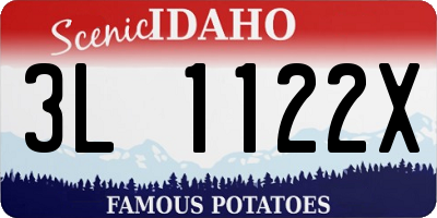 ID license plate 3L1122X