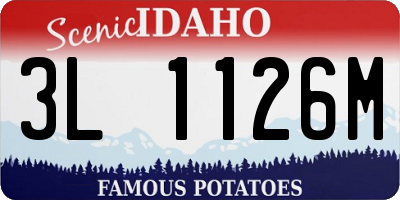 ID license plate 3L1126M