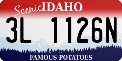 ID license plate 3L1126N