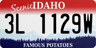 ID license plate 3L1129W