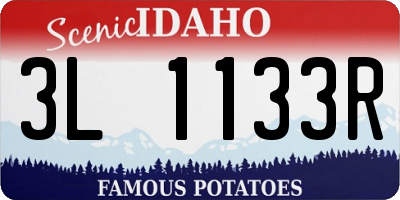 ID license plate 3L1133R