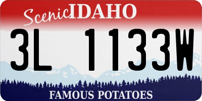 ID license plate 3L1133W