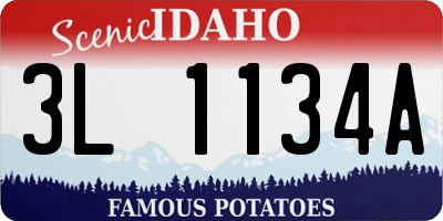 ID license plate 3L1134A