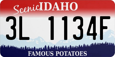 ID license plate 3L1134F