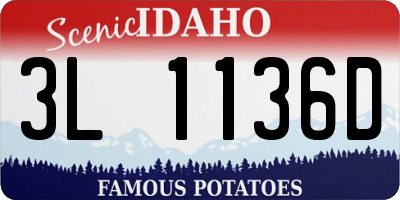 ID license plate 3L1136D