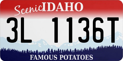 ID license plate 3L1136T