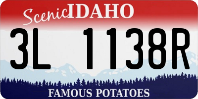 ID license plate 3L1138R