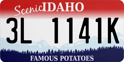 ID license plate 3L1141K