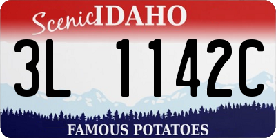 ID license plate 3L1142C