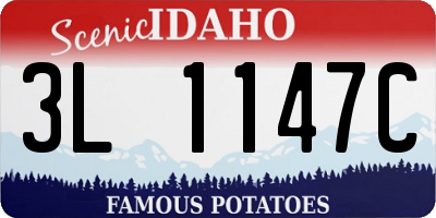 ID license plate 3L1147C