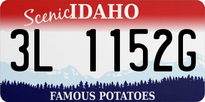 ID license plate 3L1152G