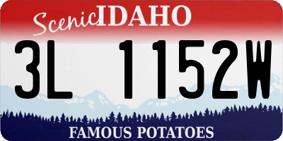 ID license plate 3L1152W