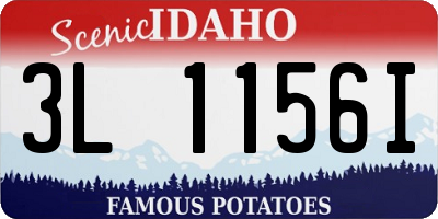 ID license plate 3L1156I