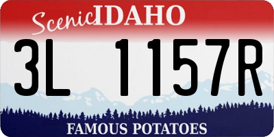 ID license plate 3L1157R