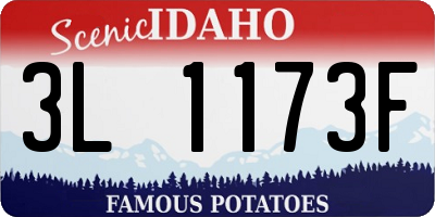 ID license plate 3L1173F