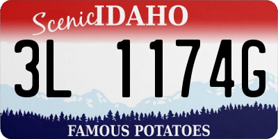 ID license plate 3L1174G