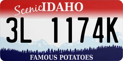 ID license plate 3L1174K