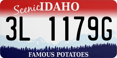 ID license plate 3L1179G