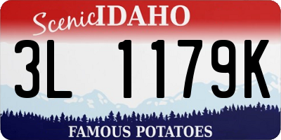 ID license plate 3L1179K