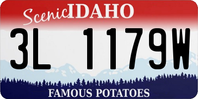 ID license plate 3L1179W
