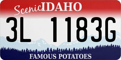 ID license plate 3L1183G