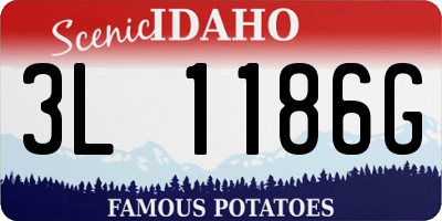ID license plate 3L1186G