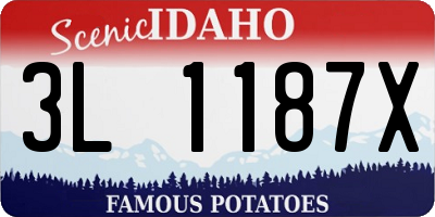 ID license plate 3L1187X