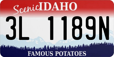 ID license plate 3L1189N