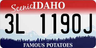 ID license plate 3L1190J