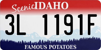 ID license plate 3L1191F