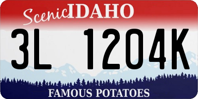 ID license plate 3L1204K