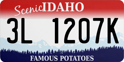 ID license plate 3L1207K