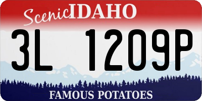 ID license plate 3L1209P