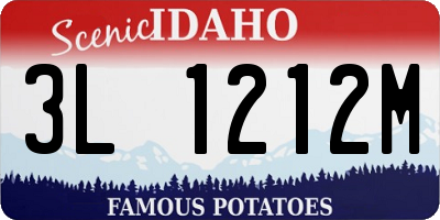 ID license plate 3L1212M