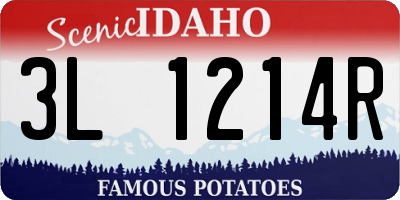 ID license plate 3L1214R