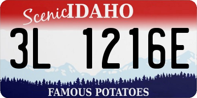ID license plate 3L1216E