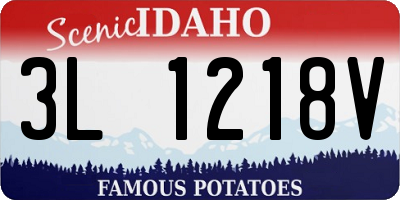 ID license plate 3L1218V