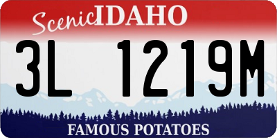 ID license plate 3L1219M
