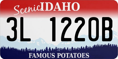 ID license plate 3L1220B