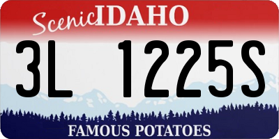 ID license plate 3L1225S